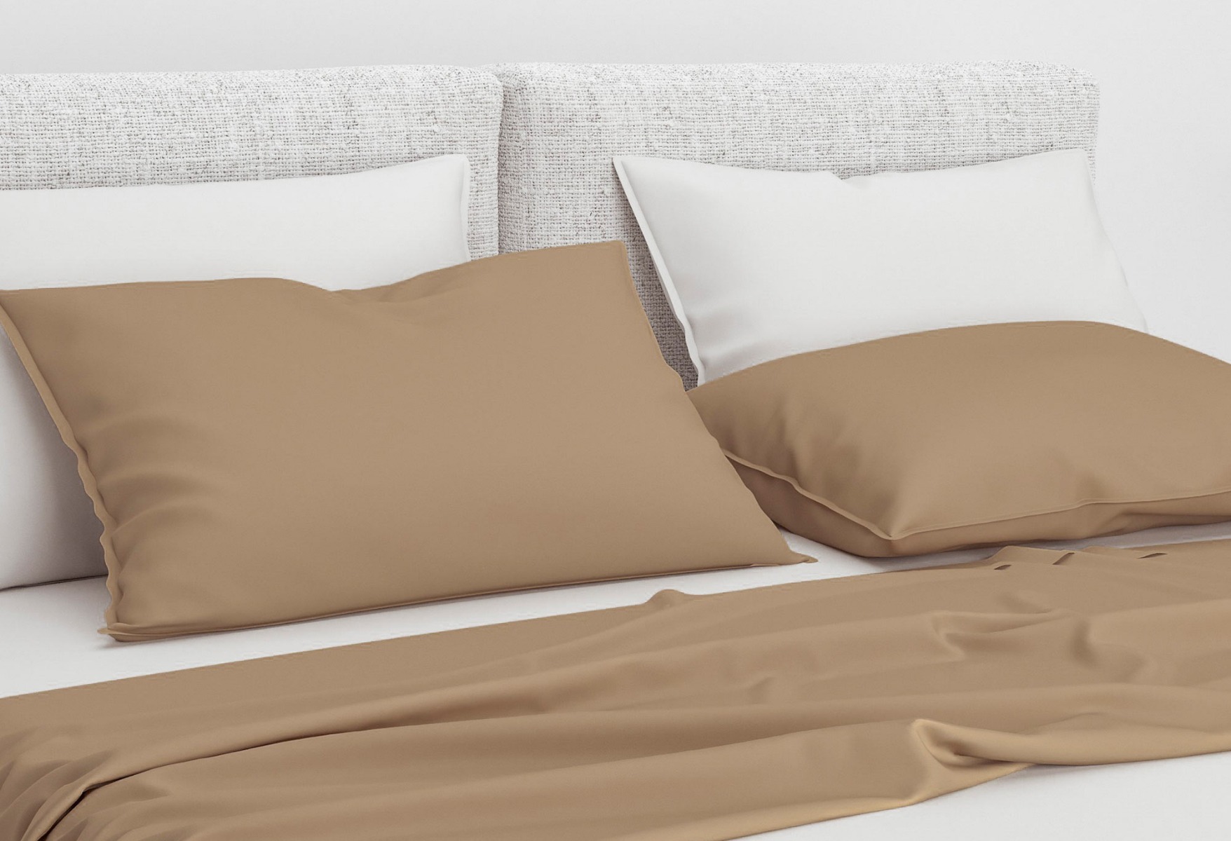 Zo!Home Satinado Kissenbezüge Praline Brown (Satz von 2) 