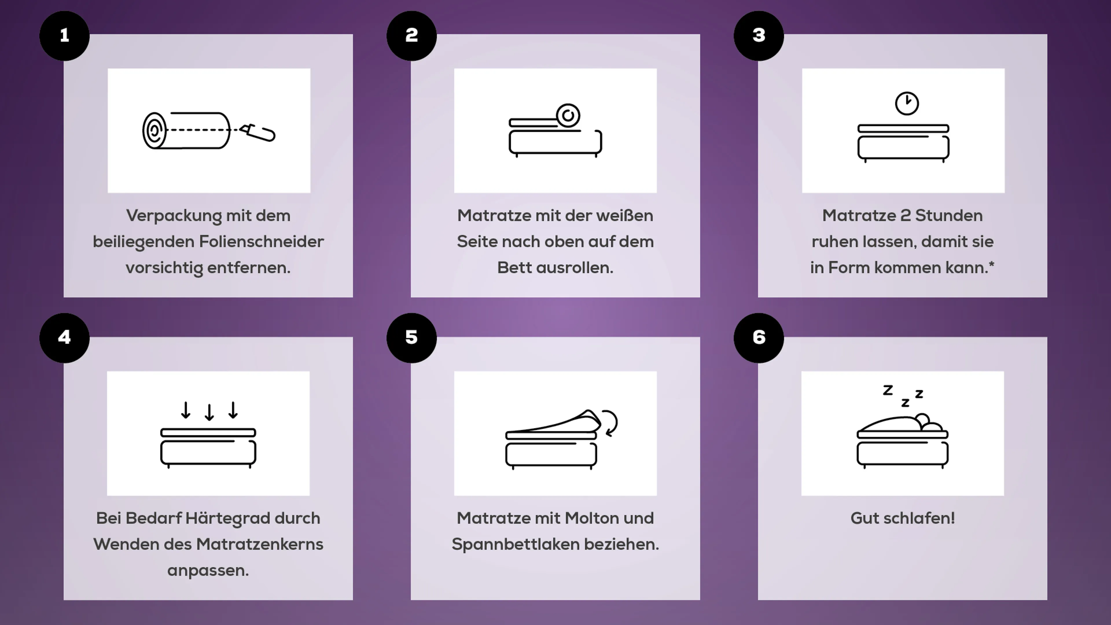 So packen Sie die Matratze richtig aus