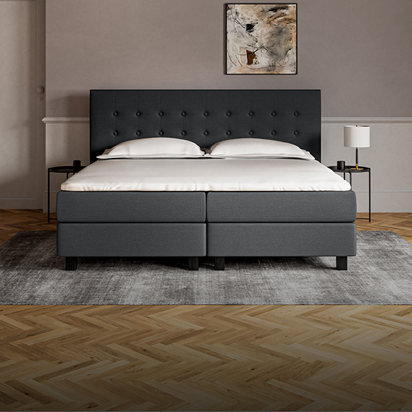 Ein komplettes Boxspringbett 